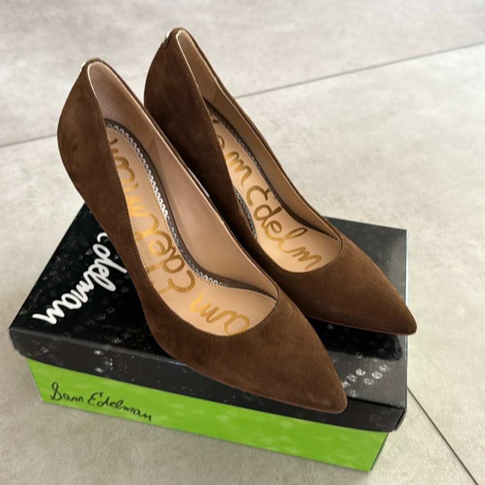 Sam Edelman Hazelnut Suede Heels